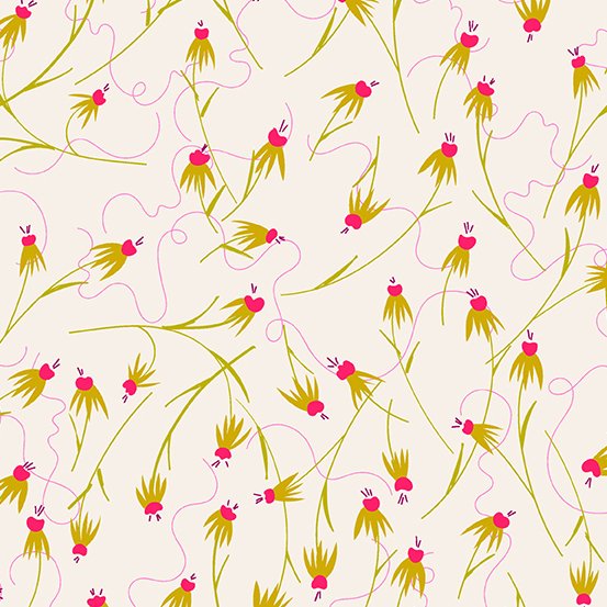 Wildflowers by Alison Glass -  Linen/Coneflower - A-671-L