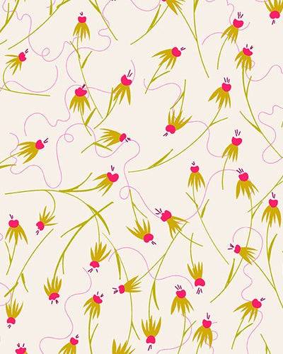 Wildflowers by Alison Glass -Linen/Coneflower - A-671-L