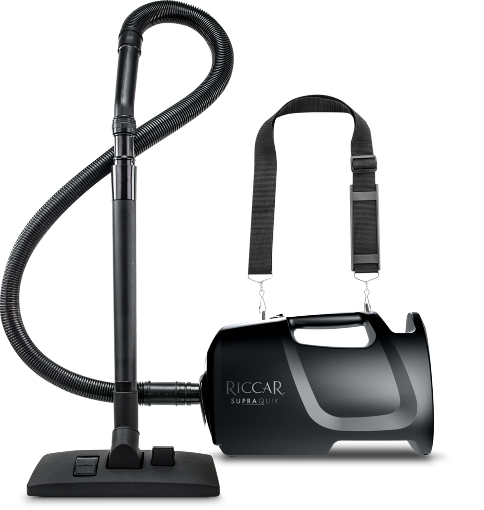 SupraQuik Portable Canister Riccar Vacuum with Shoulder Strap
