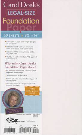 Foundation Paper Carol Doak 8-1/2in x 14in - 50Sheets