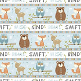 Winsome Critters Multi Repeating Stripe