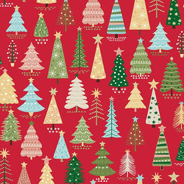 Cosy Christmas - Trees - Red