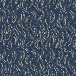 Swirly Vine Reproduction - Navy