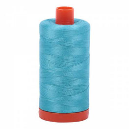 AURIFIL Mako Cotton Thread Solid 50wt 1422yds Bright Turquoise