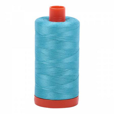 AURIFIL Mako Cotton Thread Solid 50wt 1422yds Bright Turquoise