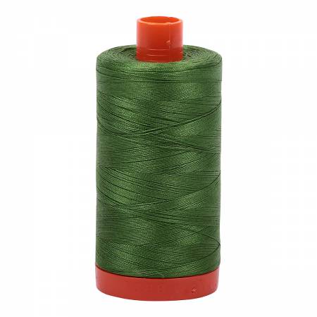 AURIFIL Mako Cotton Thread Solid 50wt 1422yds Dark Grass Green