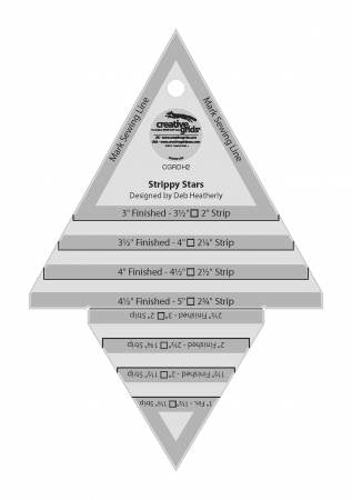 Creative Grids Strippy Stars Tool 5in x 7-1/2in Quilt Ruler