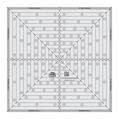 Creative Grids 14-1/2in Square It Up or Fussy Cut Square Quilt Ruler