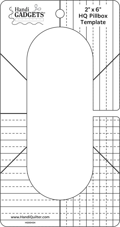 Handi Quilter 2 x 6 Pillbox Template