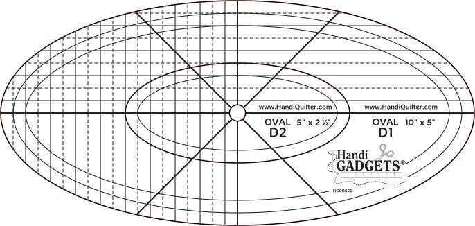 Handi Quilter Ruler-Oval D 10 Inch 4 Inch