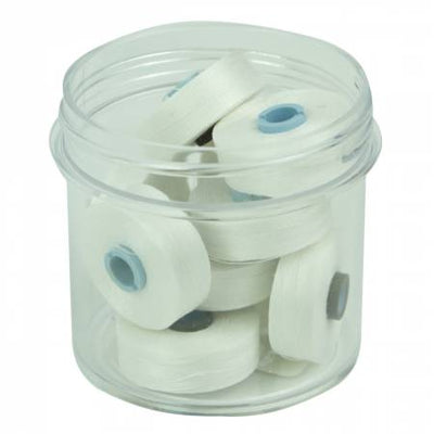 Magna-Glide Delights Style M Jumbo 132yd Pre-wound Bobbins White 10 Jar