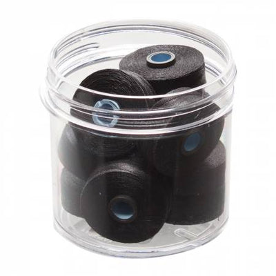 Magna-Glide Delights Style M Jumbo 132yd Pre-wound Bobbins Black 10 Jar