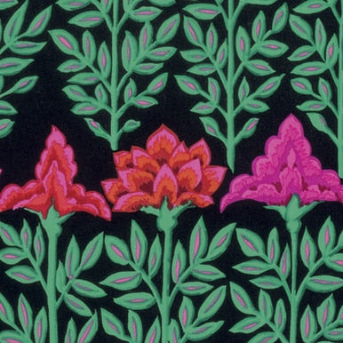 FreeSpirit Fabrics | Mughal - Black| Kaffe Fassett Collective Stash|Kaffe Fasset...