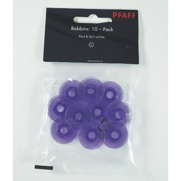 J Pfaff Plastic Bobbins, 10 Pack Violet