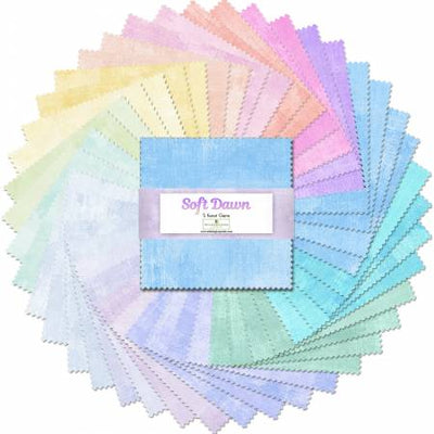 Charm Pack - Soft Dawn - Dry Brush - 5 inch squares