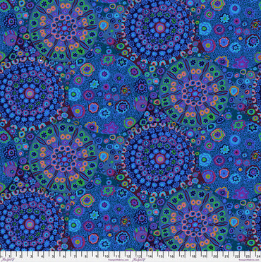 Backing Fabric - Millefiore - Blue || Kaffe Fassett - Wideback