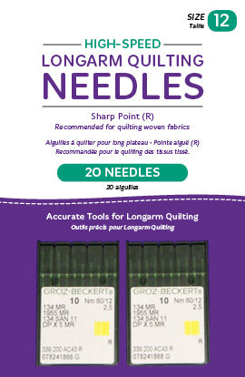 High-Speed Longarm Needles - Two Packages of 10 (Crank 10/12 134MR-2.5)