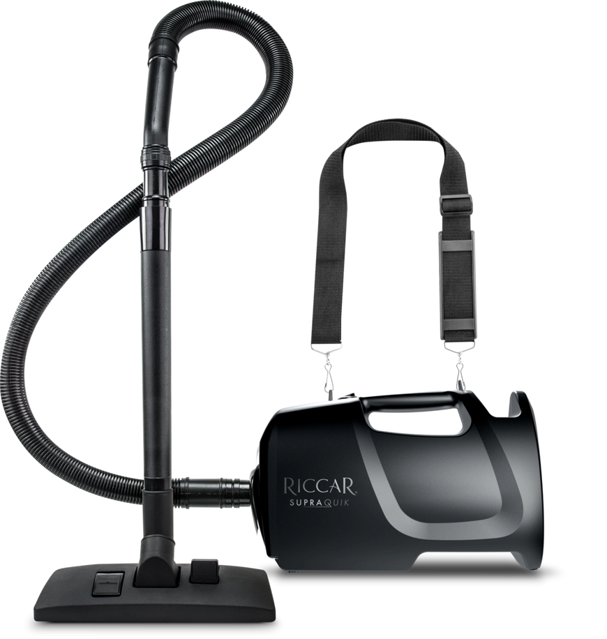 SupraQuik Portable Canister Riccar Vacuum with Shoulder Strap